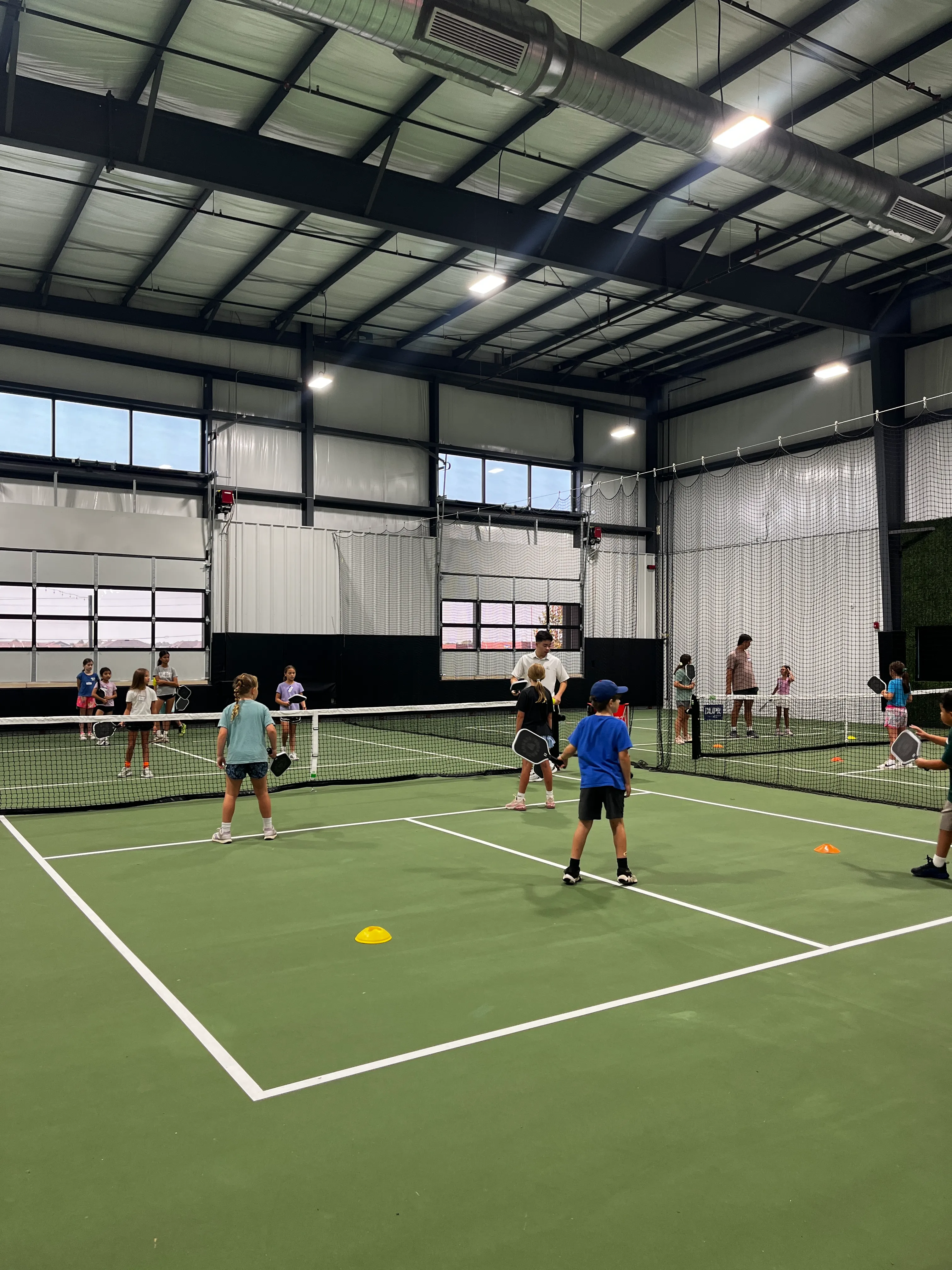 Pickleball court action